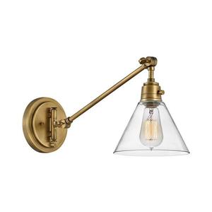 Elstead Hinkley HK-ARTI-1W-HB-CG - Nástenná lampa ARTI 1xE27/60W/230V mosadz HK-ARTI-1W-HB-CG vyobraziť