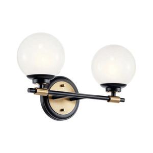 Elstead Kichler KL-BENNO2-BK-CPZ-LED Kúpeľňové svietidlo BENNO 2xLED/3W/230V čierna/zlatá IP44 KL-BENNO2-BK-CPZ vyobraziť