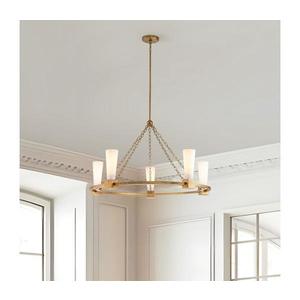 Elstead KRISTY5-DG-OPAL - Luster na tyči KRISTY 5xE27/40W/230V medený KRISTY5-DG-OPAL vyobraziť