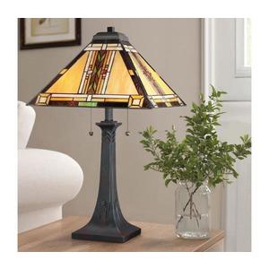 Elstead Quoizel QZ-NAVAJO-TL-VB - Stolná lampa Tiffany NAVAJO 2xE27/60W/230V QZ-NAVAJO-TL-VB vyobraziť