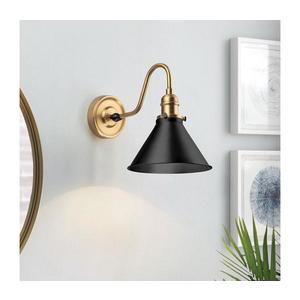Elstead PV1-AB-MB - Nástenné svietidlo PROVENCE 1xE27/60W/230V zlatá/čierna PV1-AB-MB vyobraziť