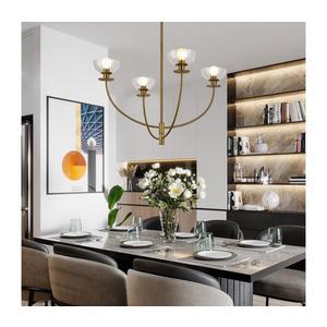 Elstead Alora Mood ALM-SYLVIA4-BG-CL - Luster na tyči SYLVIA 4xE14/40W/230V zlatý ALM-SYLVIA4-BG-CL vyobraziť