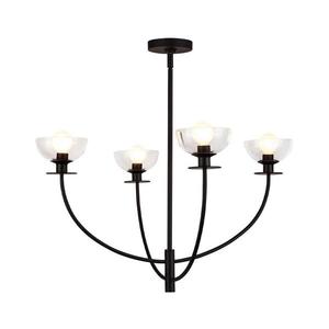 Elstead Alora Mood ALM-SYLVIA4-BK-CL - Luster na tyči SYLVIA 4xE14/40W/230V čierna ALM-SYLVIA4-BK-CL vyobraziť