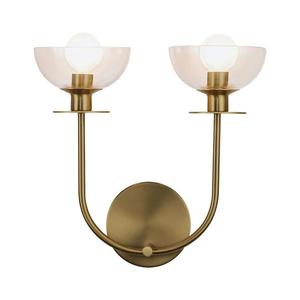Elstead Alora Mood ALM-SYLVIA-2WB-BG-CL - Nástenné svietidlo SYLVIA 2xE14/40W/230V zlaté ALM-SYLVIA-2WB-BG-CL vyobraziť