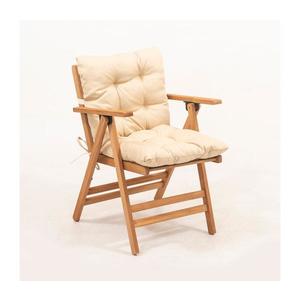 Skladacie záhradné kreslo s vankúšom, béžové/habr 644MYD1160 vyobraziť