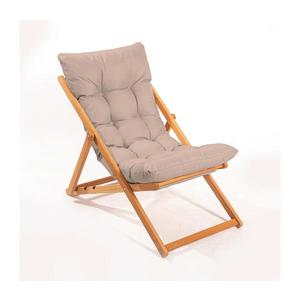 Záhradné lehátko béžové/buk 644MYD1131 vyobraziť
