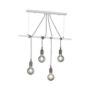 ONLI - Luster na lanku WIRE 4xE27/15W/230V šedá/biela 4853/S4B vyobraziť