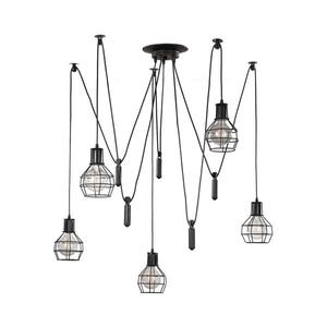 ONLI - Luster na lanku SPIDER 5xE27/15W/230V pavúk čierna 4859/PL5 vyobraziť