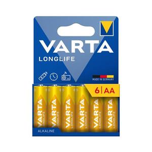 Varta 4106101736 - 6 ks alkalické batérie LONGLIFE AA 1, 5V 4106101736 vyobraziť