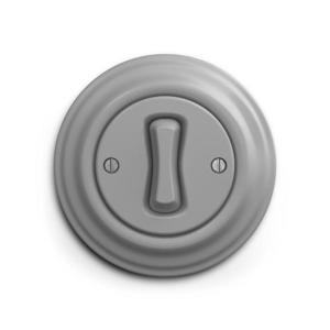 lap - Retro krížový vypínač s rámikom č. 7 sivý KA0052+KA0050 vyobraziť