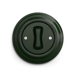 lap - Retro schodiskový vypínač s rámikom č. 6 zelený KA0061+KA0057 vyobraziť