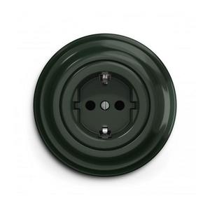 lap - Retro domová zásuvka s rámikom SCHUKO 230V/16A zelená KA0061+KA0112 vyobraziť