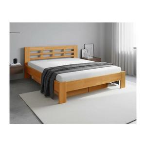 Dvojlůžková postel z masivu s úložným prostorem ANGELA 180x200 cm ořech světlý 8590828141488 vyobraziť