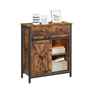 Komoda FIRA s posuvnými dvierkami a zásuvkami, hnedá/čierna LSC100B01 vyobraziť