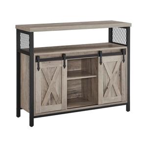 Komoda s posuvnými dverami FIRA taupe/čierna LSC092B02 vyobraziť