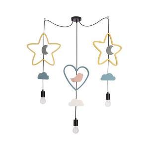 Detský luster na lanku TRIO 3xE27/20W/230V žltá/modrá/šedá 33-27528 vyobraziť