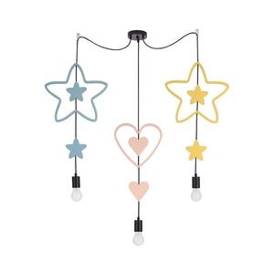 Detský luster na lanku TRIO 3xE27/20W/230V modrá/ružová/žltá 33-27511 vyobraziť