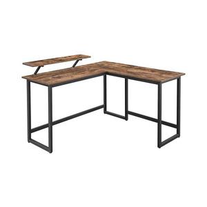 Rohový písací stôl SOLEA hnedá/čierna LWD56X vyobraziť