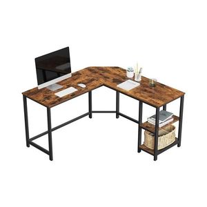 Rohový písací stôl SOLEA hnedá/čierna LWD72X vyobraziť