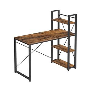 Písací stôl SOLEA s policami, hnedo-čierny LWD48XV1 vyobraziť