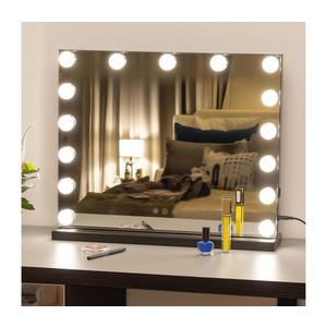 Brilagi - LED stmievateľné make-up zrkadlo HOLLYWOOD LED/15W/230V 3000/4000/6500 FG-M6-WD02-BLK vyobraziť