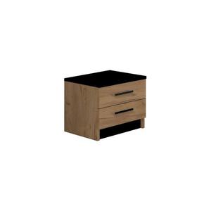 Nočný stolík TOD dub craft/čierna Stolik Nocny Craft/Czarny vyobraziť