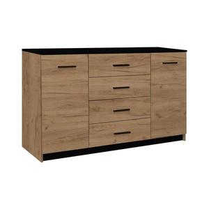 Komoda TAYLER dub craft/čierna Komoda 2D4S Craft/Czarny vyobraziť