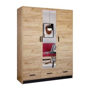 Šatní skriňa so zrkadlom SANNA 150x215 cm dub craft SOFIA 150 Craft vyobraziť