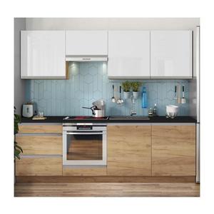 Kuchynská linka MARINA 240 cm dub craft/lesklá biela Brick Light 240 vyobraziť