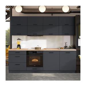 Kuchynská linka ELISE 240 cm v grafitovom prevedení LOFT 240 GRAFIT vyobraziť