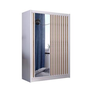 Šatníková skriňa so zrkadlom SANTINO 150x215 cm biela/dub craft LADDER 150 Biały/Lamele Dąb craft vyobraziť