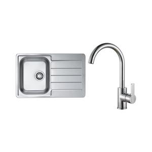 ALVEUS SET0026 - Kuchynský drez LINE + drezová batéria TONIA 29, 5 cm satin/chróm SET0026 vyobraziť