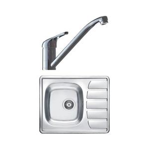 ALVEUS SETA265 - Kuchynský drez ZOOM+drezová batéria RIVIERA 14, 8 cm satin/chróm SETA265 vyobraziť