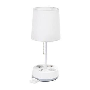 B.V. - Stolná lampa so zásuvkami a USB portami 1xE27/60W/230V biela B1031143H vyobraziť