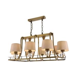 Luster na reťazi NARA 6xE27/40W/230V mosadz 301AUR1114 vyobraziť