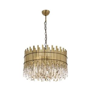 Luster na reťazi CRYSTALLINE, 8xE27/40W/230V, priemer 60 cm, mosadz 301AUR1164 vyobraziť