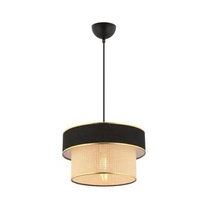 Závesný luster na lanku ERO 1xE27/60W/230V čierna/béžová 390FLH2534 vyobraziť