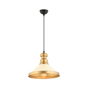 Elegantné závesné svietidlo na kábli MONZA 1xE27/40W/230V, priemer 30 cm, krémová/zlatá 518LMS1103 vyobraziť