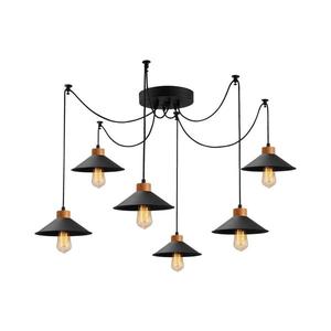 Luster na lanku MANAVGAT 6xE27/40W/230V pavúk čierna/hnedá 525NOR1263 vyobraziť