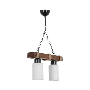 Elegantný luster na reťazi JASMIN 2xE27/40W/230V hnedá/biela 534LUN3373 vyobraziť