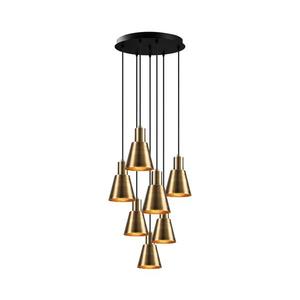 Luster na lanku KEM 7xE27/40W/230V zlatý 892OPV1648 vyobraziť