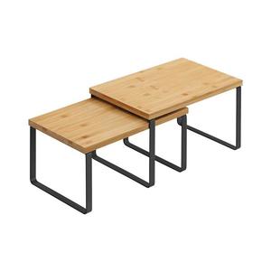 Sada 2x úložných políc MARGE čierna/hnedá KCS02NBV1 vyobraziť