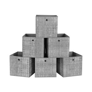 Sada 6 úložných boxov CURAN, sivá RFB002G02V1 vyobraziť