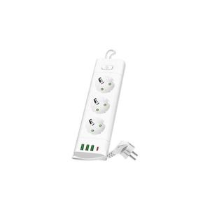 Rozbočovacia zásuvka s vyp. LINEA PRO 3x230V+ 3xUSB-A + 1xUSB-C SCHUKO 1, 5 m biela+ 004204 vyobraziť