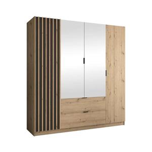 Šatníková skriňa so zrkadlom VISTA 200x215 cm dub artisan/grafit VEGAS 200 Artisan/Grafit vyobraziť