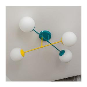 Prisadený luster MOON 4xE27/15W/230V tyrkysový/žltý W-2022+8020/4 MIX vyobraziť