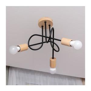 Prisadený luster OXFORD 3xE27/15W/230V borovica/čierna W-2016/3 BK+DS/M vyobraziť