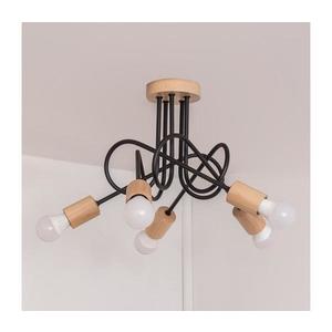 Prisadený luster OXFORD 5xE27/15W/230V borovica/čierna W-2016/5 BK+DS/M vyobraziť