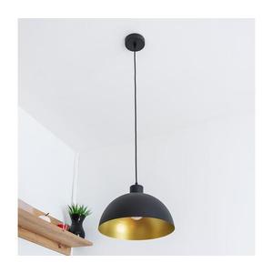 Luster na lanku VESPER 1xE27/15W/230 priemer 30 cm čierna/zlatá W-KM 1808/1 BK+GO vyobraziť