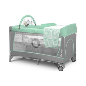 Lionelo - Cestovná postieľka FLOWER tyrkysová 5902581658784 vyobraziť